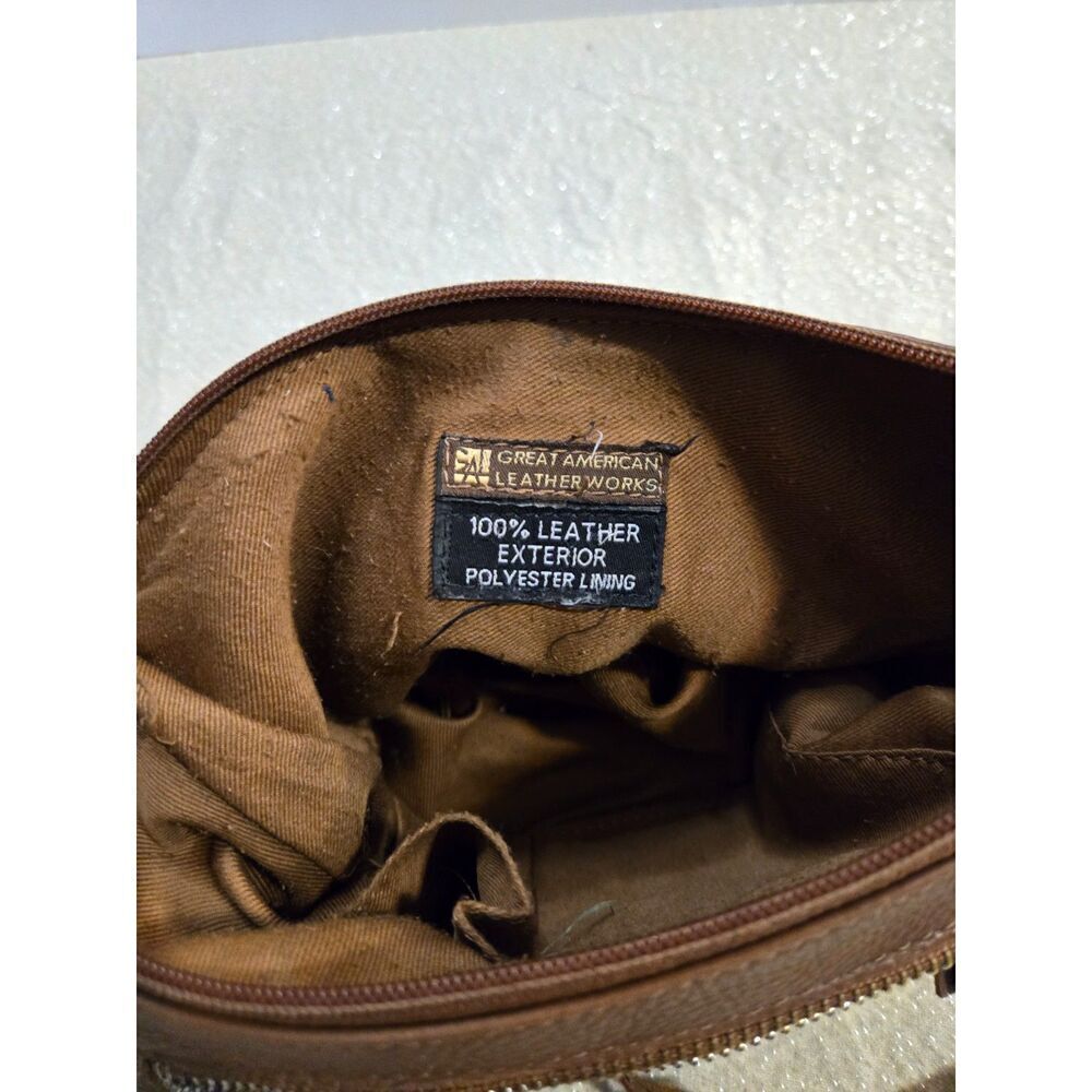 Great American Leather Works Brown Leather Crossbody Bag - Picture 5 of 5
